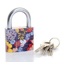 Flower Printed Cheap Iron Padlock